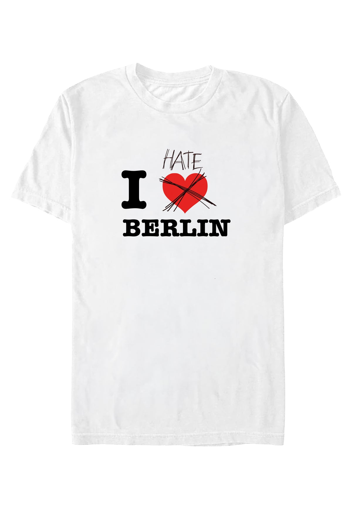 Panicbaby I Hate Berlin White T-Shirt
